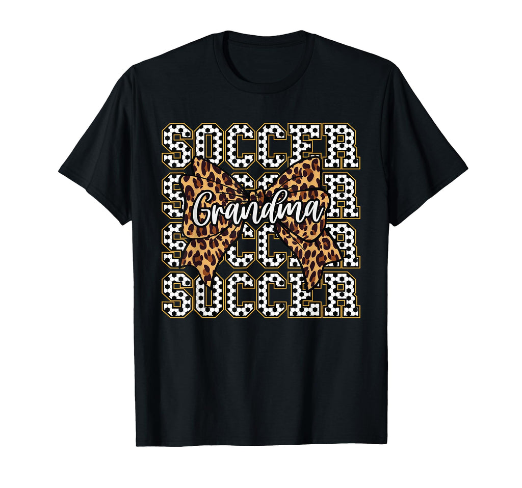 Soccer Grandma Coquette Bow Sport T-Shirt - Novelty Apparel for Adults