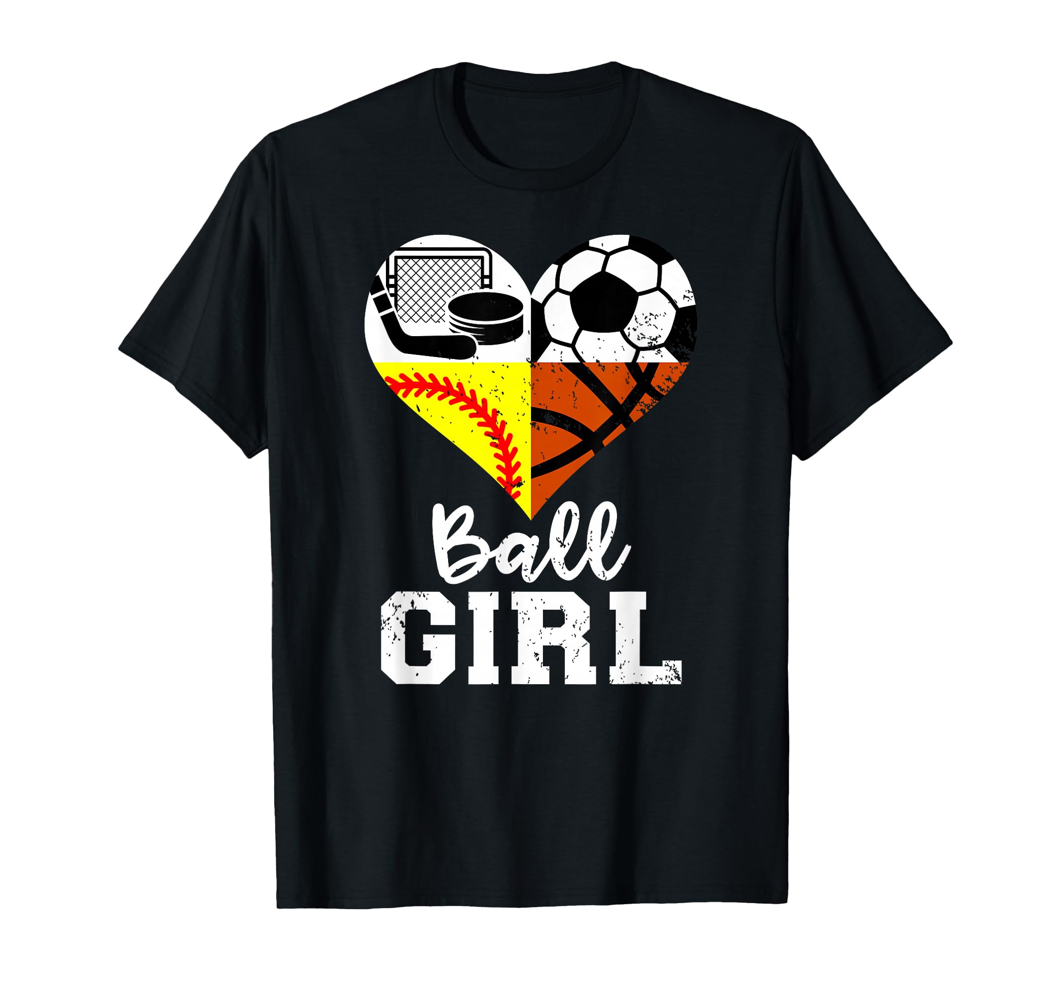 Ball Heart Soccer Softball T-Shirt - Aesthetic Graphic Men Women