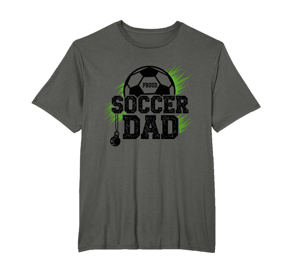 Proud Soccer Dad Whistle Sports Fan T-Shirt - Custom Art Print Unisex
