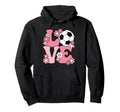 Groovy Soccer Love Soccer Player Soccer Hoodie - Unique Graphic Men Women