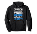 Hockey Keeper Grandpa Will Yell Hockey Hoodie - Minimalist Print Unisex