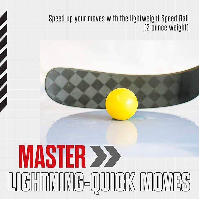 Snipers Edge Hockey Stickhandling Balls - Hockey Dangle Balls with Bag - Improve Stickhandling On and Off The Ice - Bring Anywhere!
