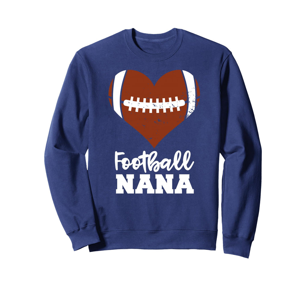 Football Nana Heart Funny Football Sweatshirt - Streetwear Style for Adults