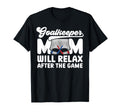 Funny Hockey Goalkeeper Mom Ice T-Shirt - Minimalist Print for Adults