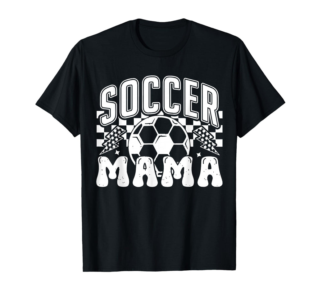 Soccer Mama Checkered Soccer Mom Soccer T-Shirt - Unique Graphic Men Women