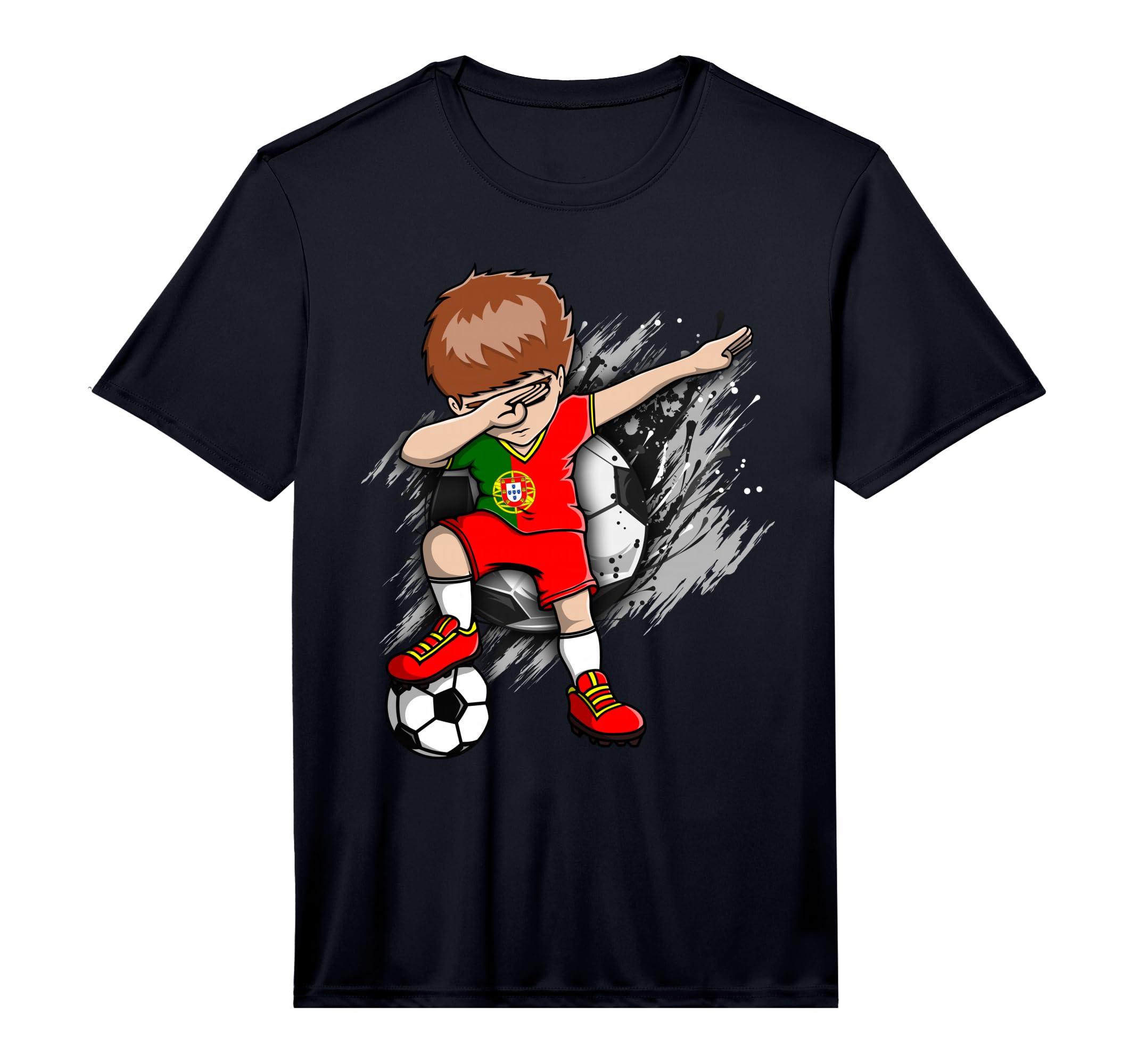 Dabbing Soccer Portugal Jersey T-Shirt - Streetwear Style Unisex