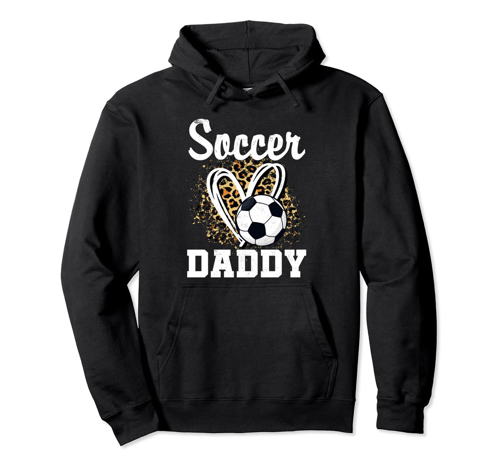 Soccer Daddy Leopard Heart Hoodie - Casual Everyday Wear for Adults