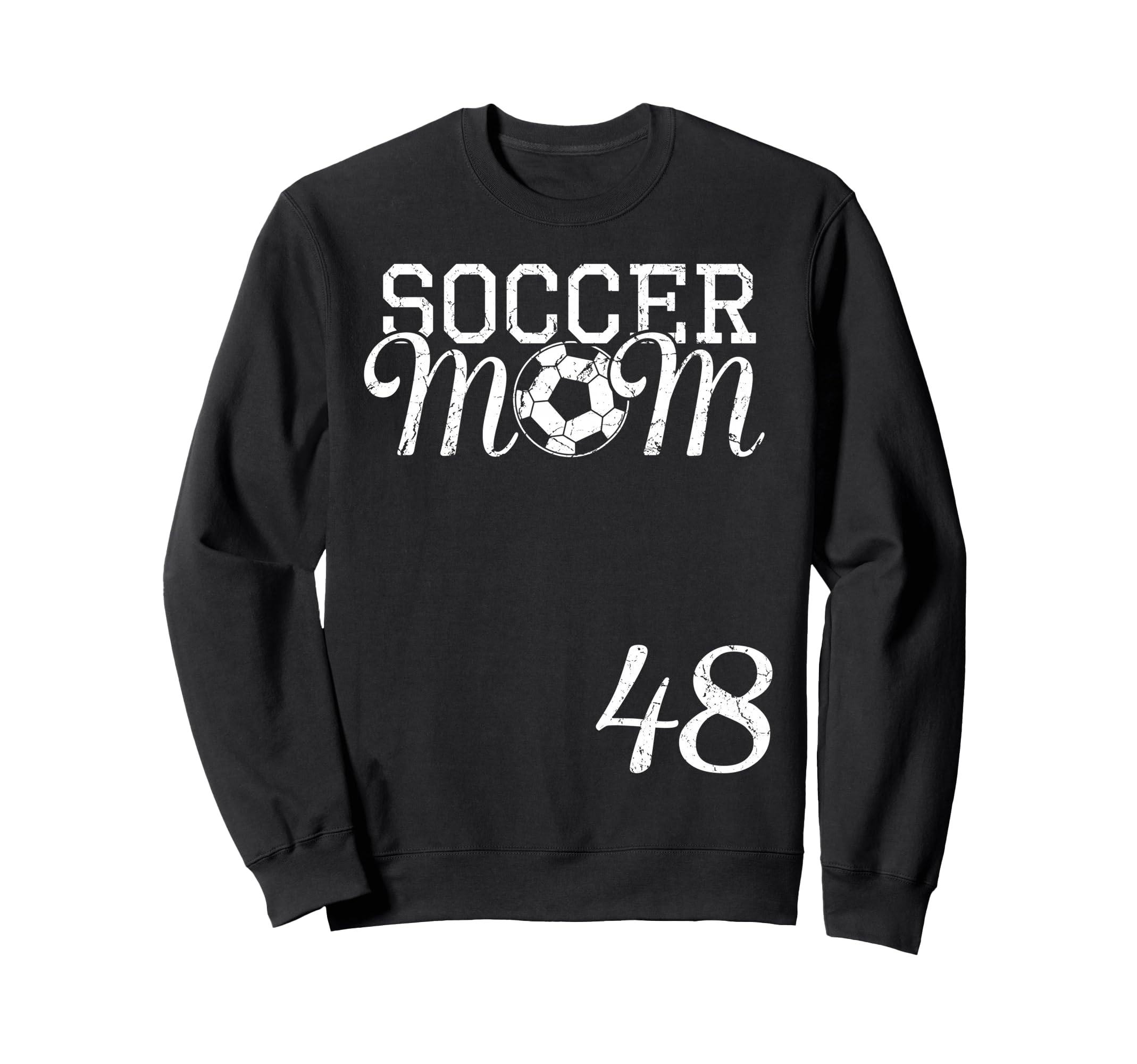 Soccer Mom Jersey Number 48 Sweatshirt - Casual Everyday Wear for Adults