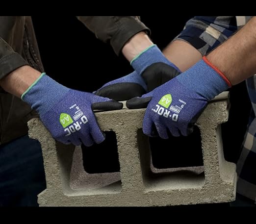 MAGID D-ROC ANSI A4 AeroDex Polyurethane Palm Coated Work Gloves, 1 Pair, Size 6/XS, GPD482