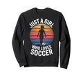 Just Who Loves Soccer Soccer Players Sweatshirt - Trendy Graphic Unisex