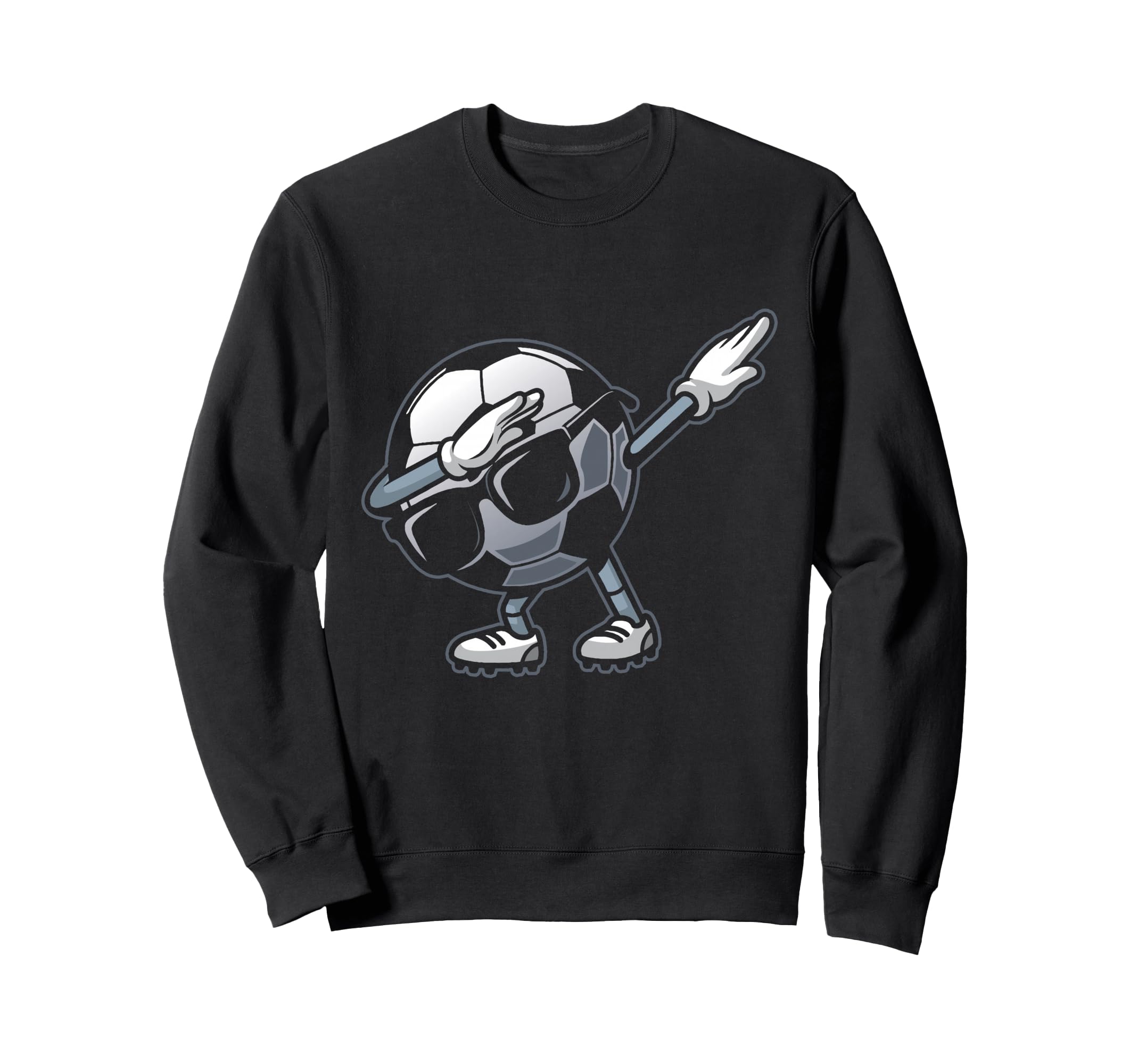 Dabbing Soccer Ball Funny Soccer Sweatshirt - Minimalist Print for Adults