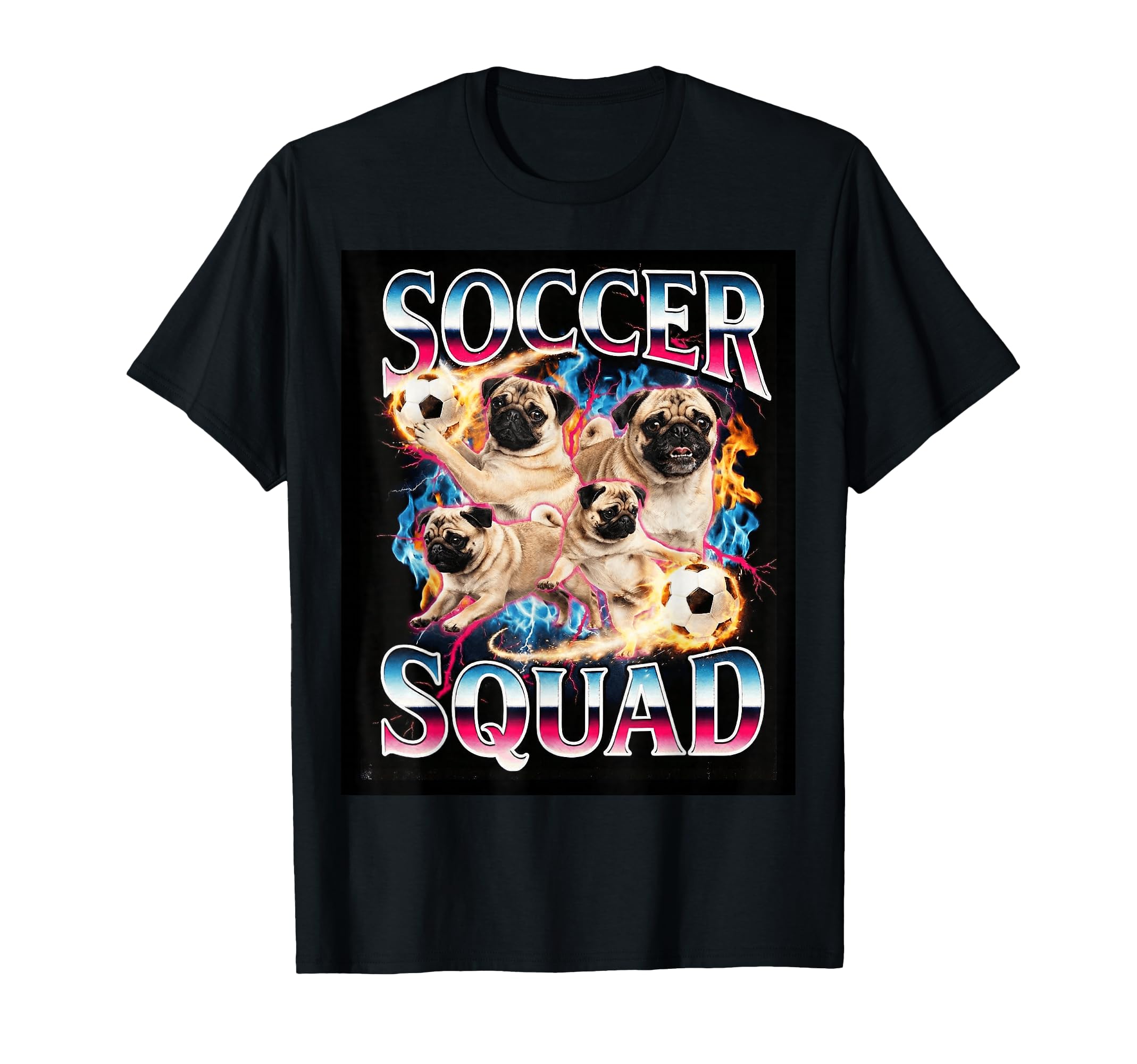 Funny Soccer Squad Dog Meme T-Shirt - Casual Everyday Wear Men Women
