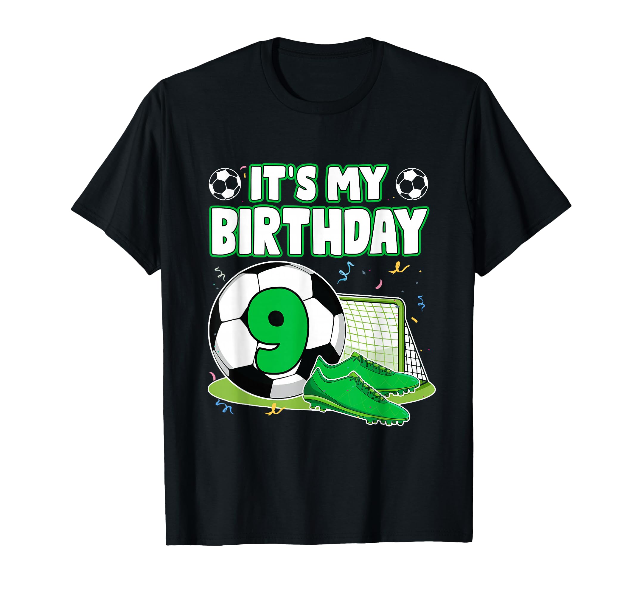 Its My 9Th Birthday Soccer Party 9 T-Shirt - Novelty Apparel Men Women