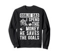 He Saves Hockey Goalkeeper Dad Sweatshirt - Graphic Print for Adults