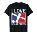 I Love Snake Shots Fun Foosball Table T-Shirt - Minimalist Print Men Women