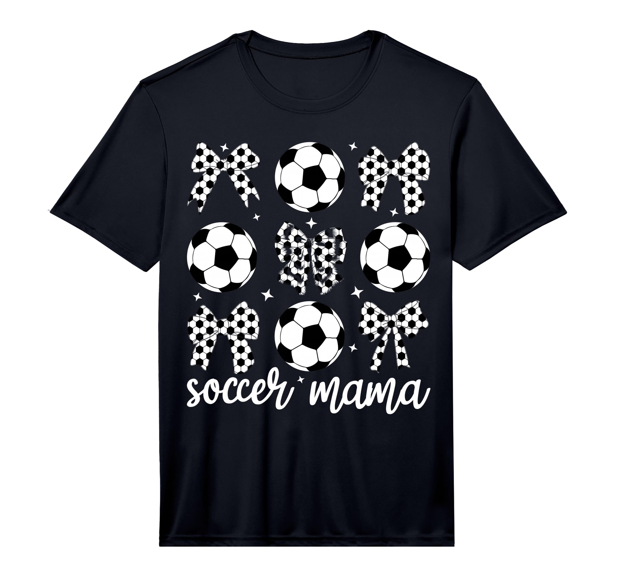 Soccer Mama Coquette Bow Soccer Mom T-Shirt - Novelty Apparel for Adults
