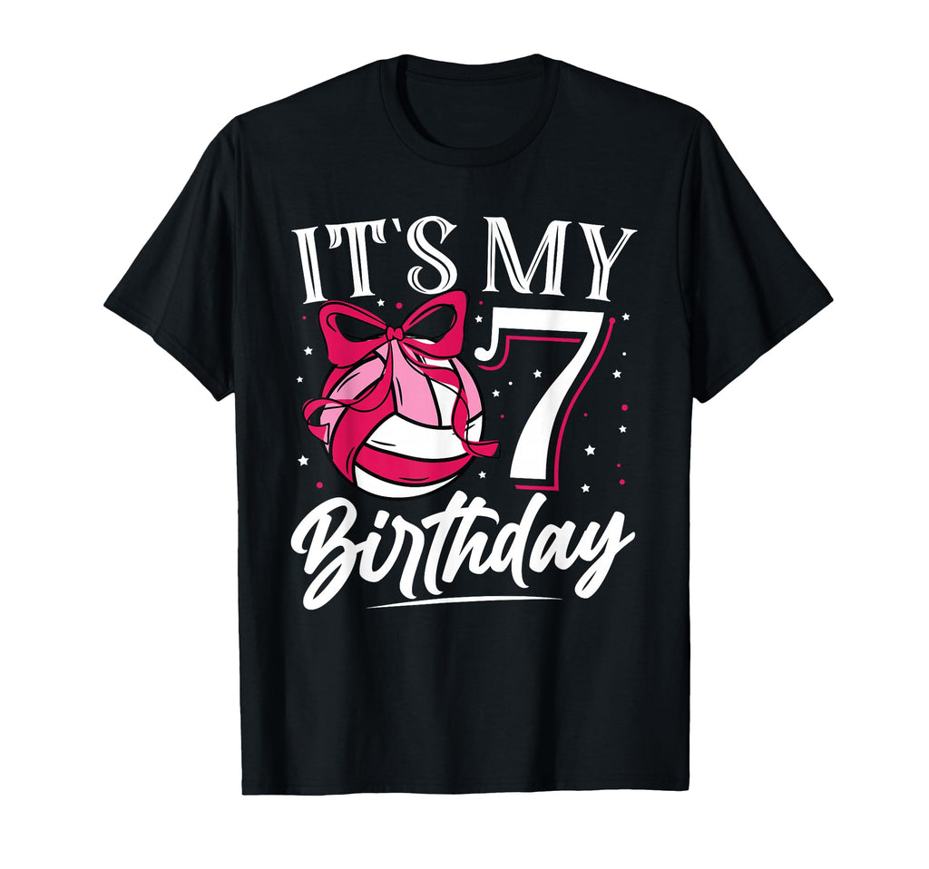 Its My 7 Seven Birthday Volleyball T-Shirt - Minimalist Print for Adults