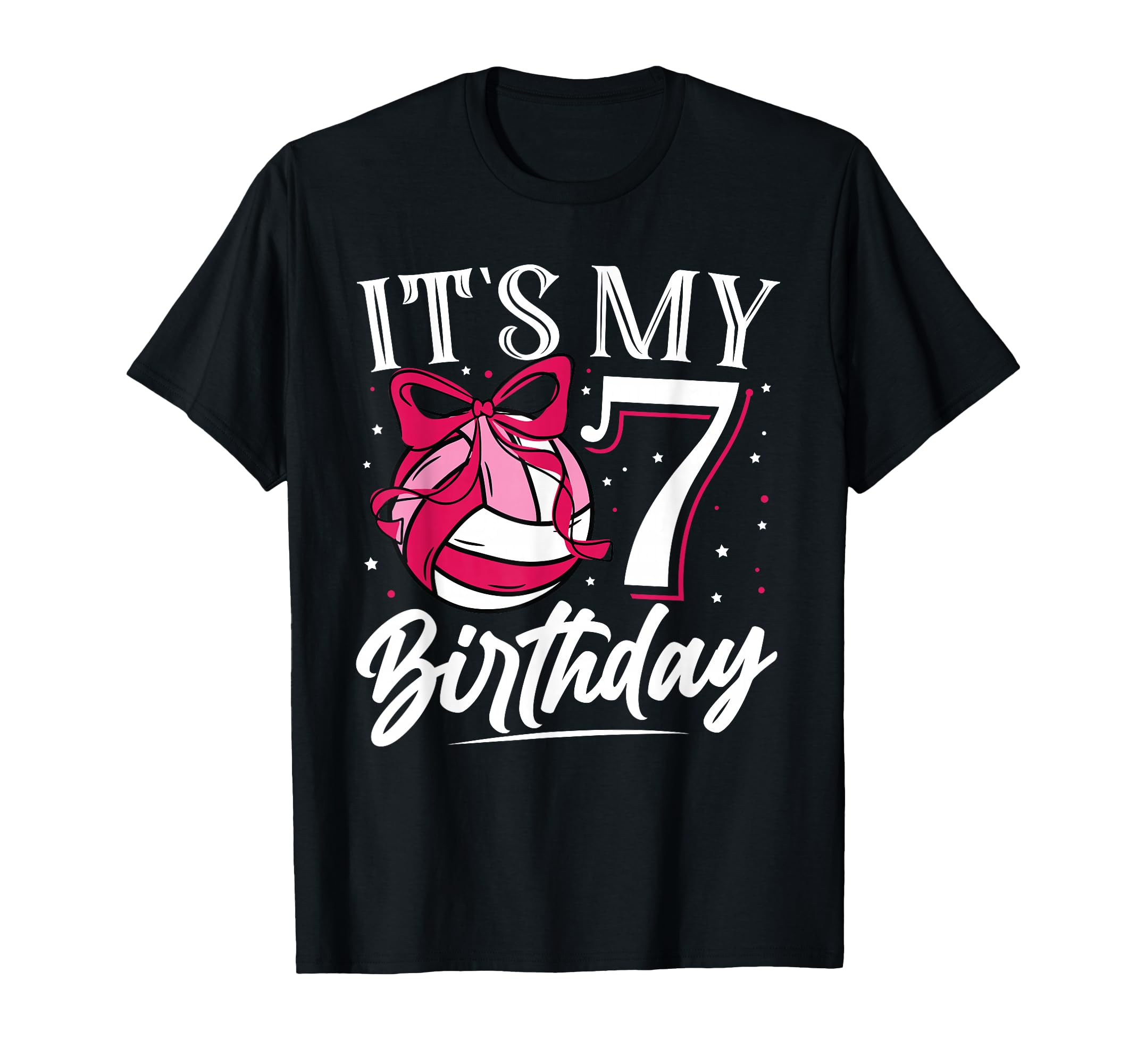 Its My 7 Seven Birthday Volleyball T-Shirt - Minimalist Print for Adults