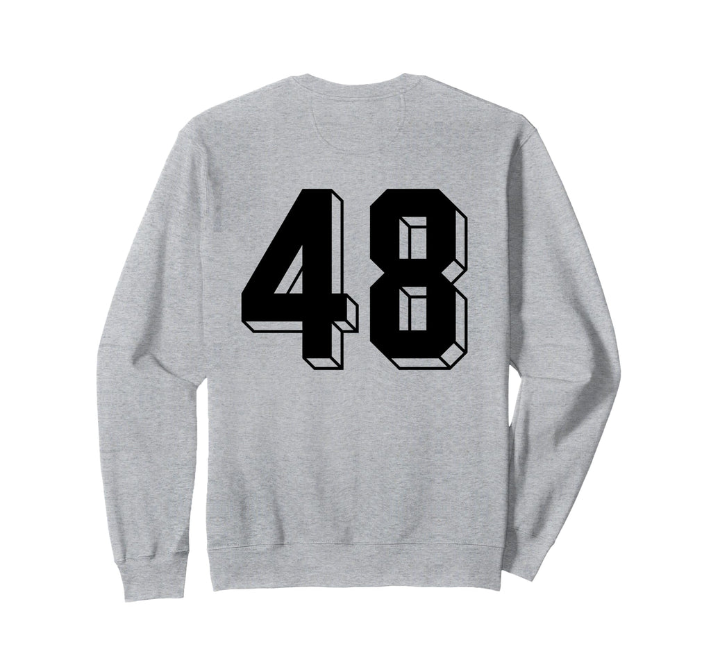 Number 48 Backside 80S 90S Team Sweatshirt - Trendy Graphic Men Women