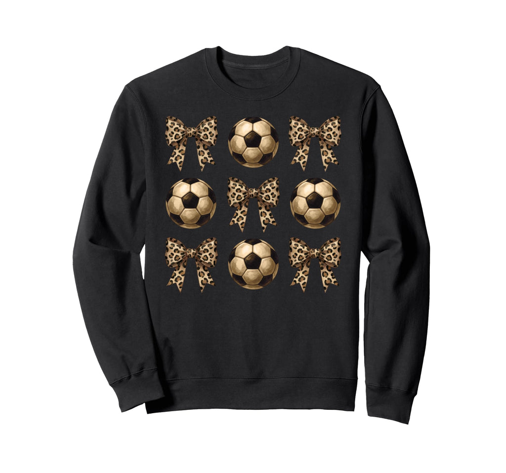 Soccer Mom Leopard Coquette Bows Teen Sweatshirt - Graphic Print Men Women