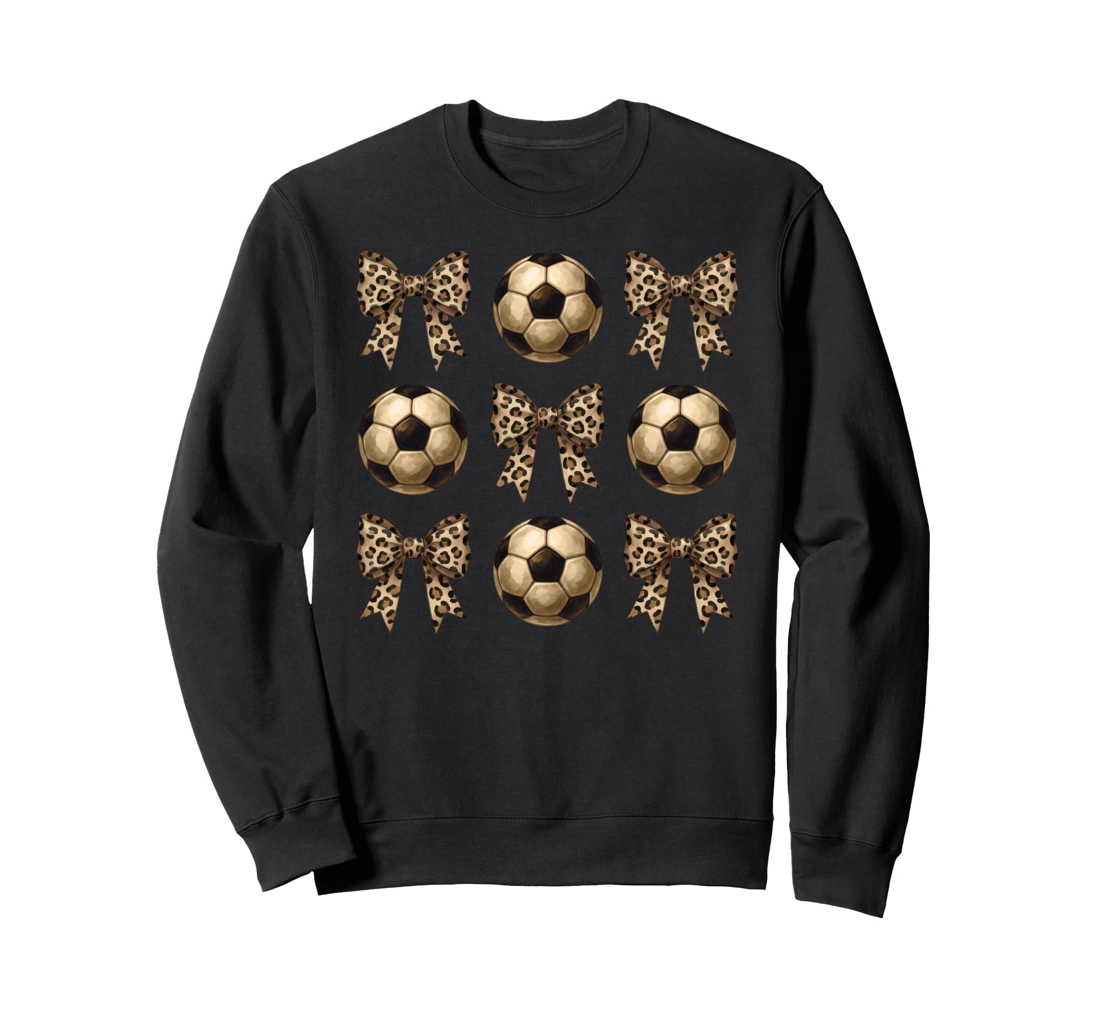 Soccer Mom Leopard Coquette Bows Teen Sweatshirt - Graphic Print Men Women