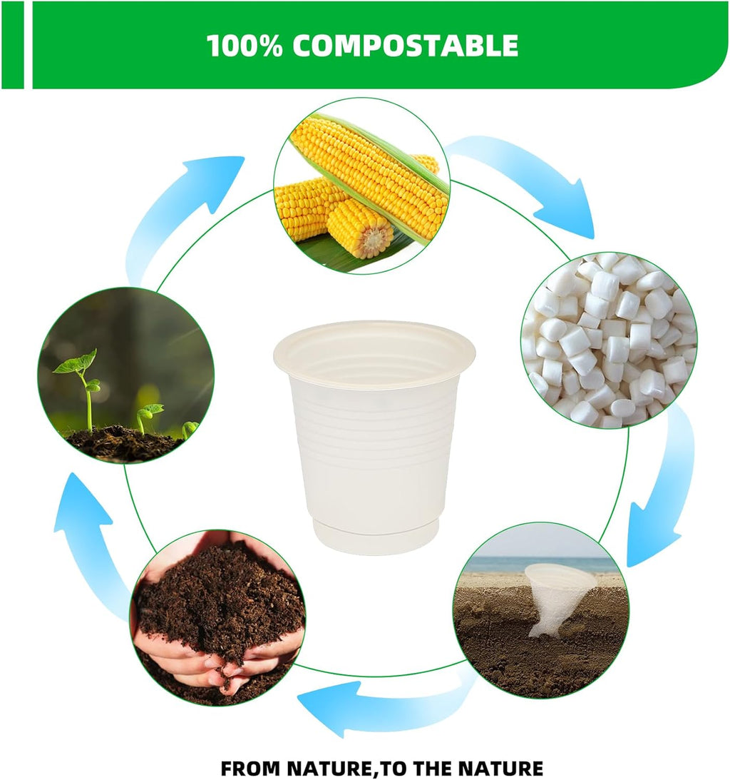 3 oz 300 Pack Compostable Disposable Bathroom Mouthwash Cups, A Great Replacement for Paper Ones,Used for Mini Snack,Hot/Cold Drinking Cup For Party Picnic Office