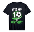 Its My 10Th Birthday Soccer Ball T-Shirt - Minimalist Print Unisex