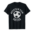 Mountain View Soccer Distressed 90S T-Shirt - Minimalist Print Men Women