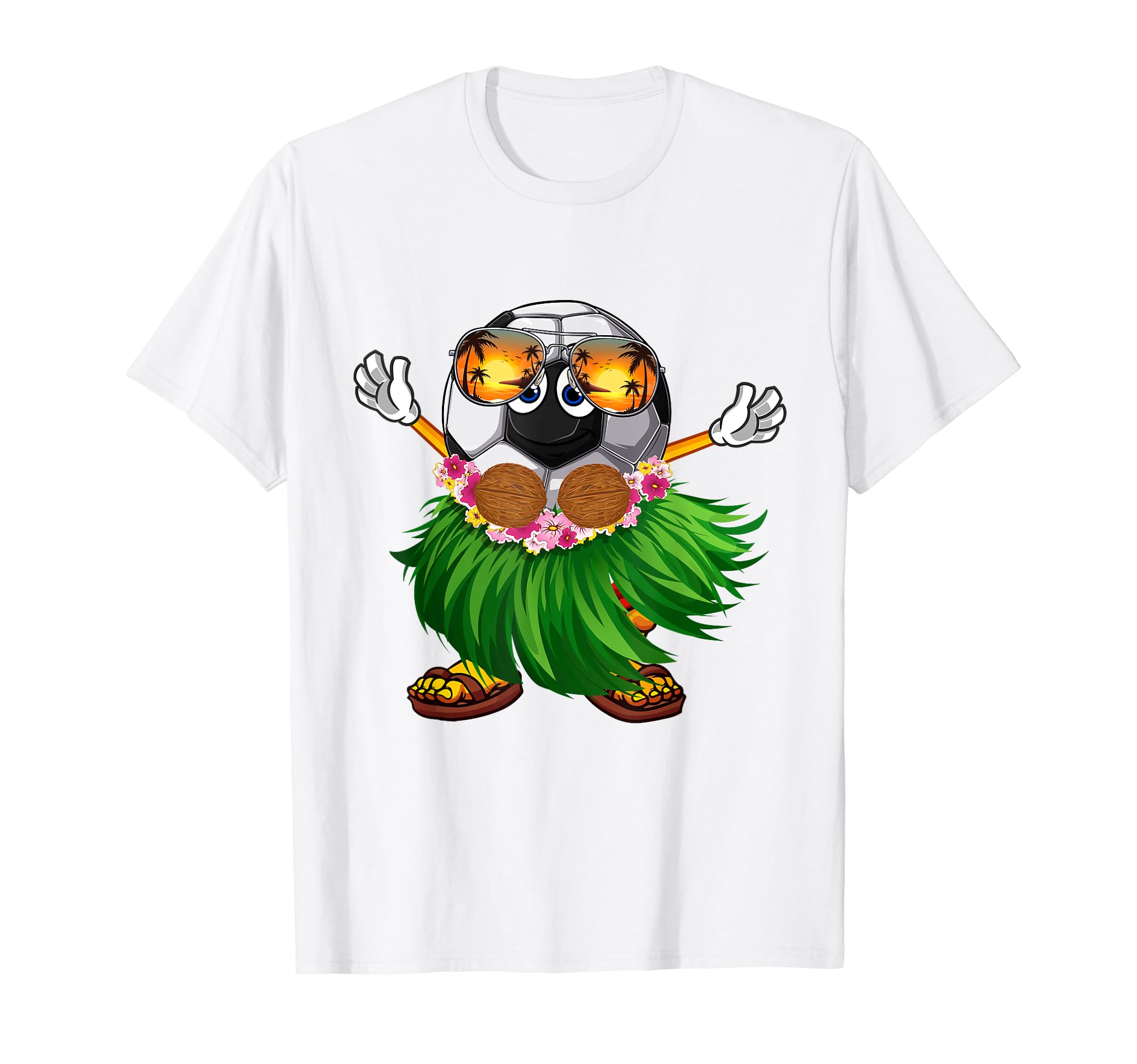 Funny Hawaii Soccer Ball T-Shirt - Casual Everyday Wear for Adults