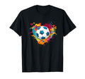 Colorful Love Sports Game Soccer Ball T-Shirt - Trendy Graphic Unisex