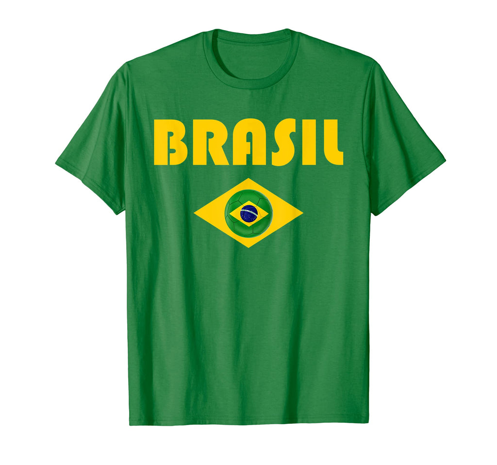 Brasil Fan Brazil Soccer Brazilian Flag T-Shirt - Novelty Apparel Unisex