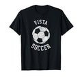 Vista Soccer Distressed 90S T-Shirt - Casual Everyday Wear Unisex