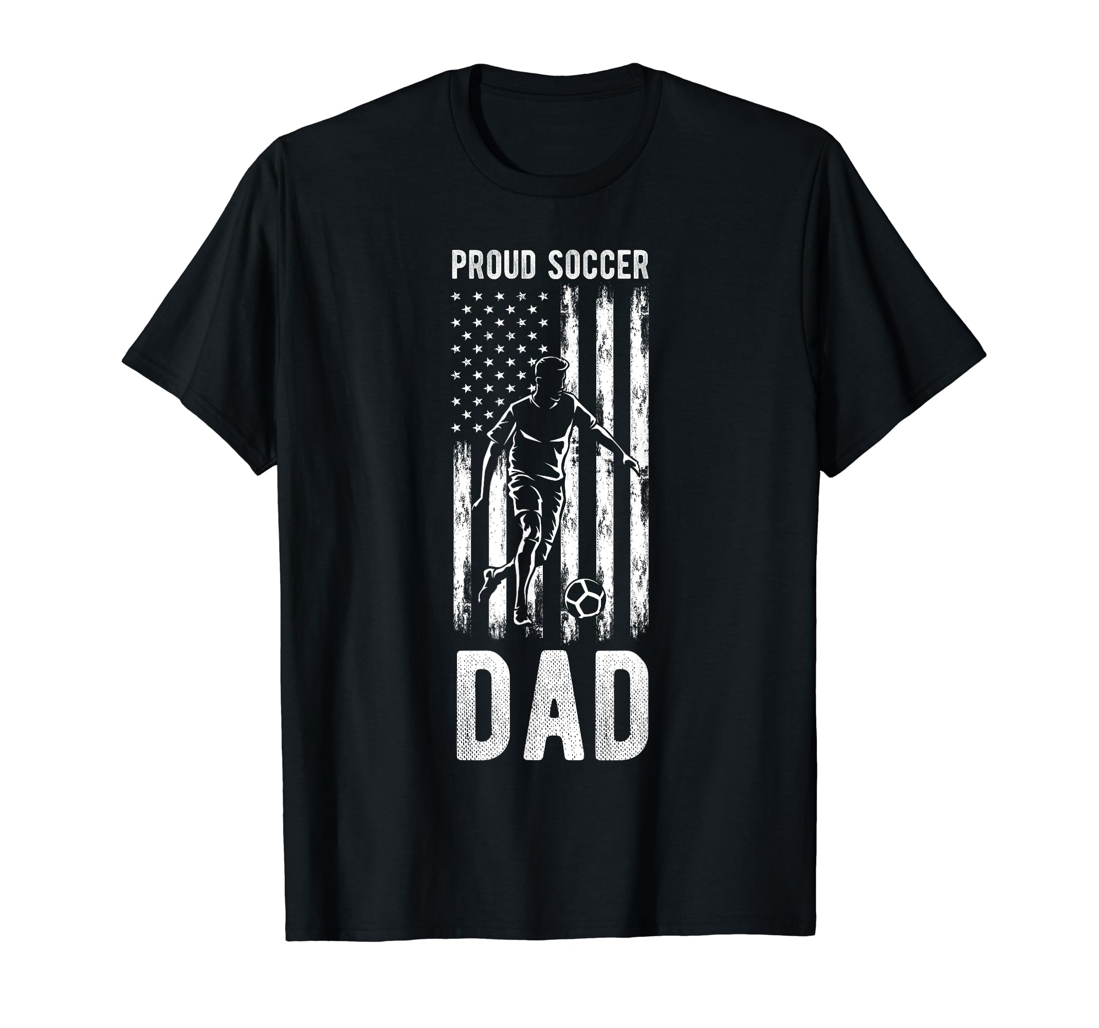 Proud Soccer Dad Usa Flag Family T-Shirt - Custom Art Print Men Women