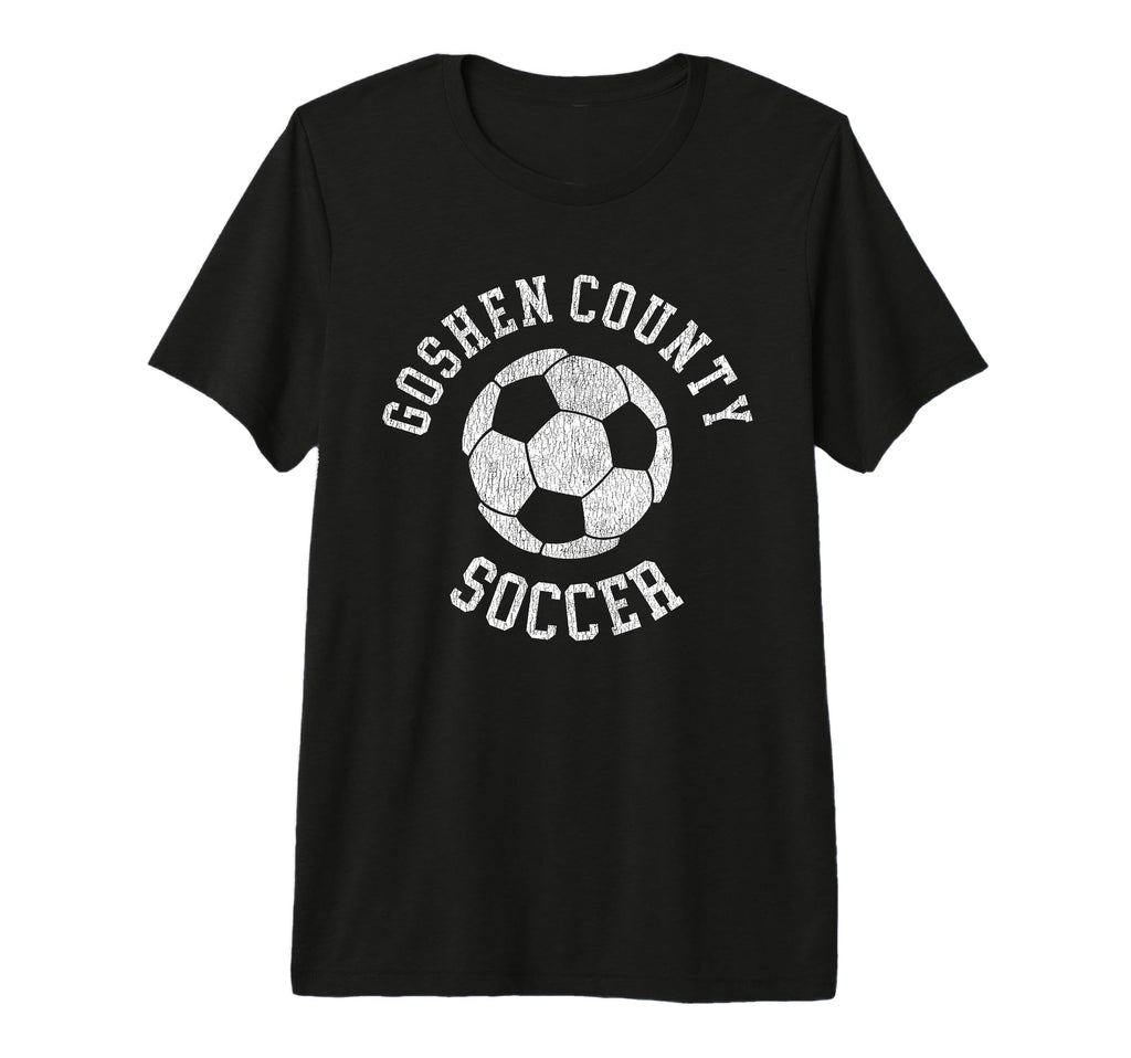 Goshen County Soccer Distressed 90S T-Shirt - Streetwear Style for Adults