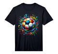 Soccer Ball Paint Splatter Soccer T-Shirt - Aesthetic Graphic Unisex