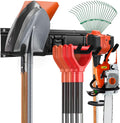 Tool Rack Kits, Garage Wall Organization Hanger with 1 Mop Hook and two 8-inch Multi-Purpose Hooks, Garden Yard Shovels Rakes for String Hedge Trimmer Brooms Hoses Folding Chairs ladders, and More