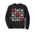 Soccer Valentine Heart Tic Tac Toe Sweatshirt - Novelty Apparel Men Women