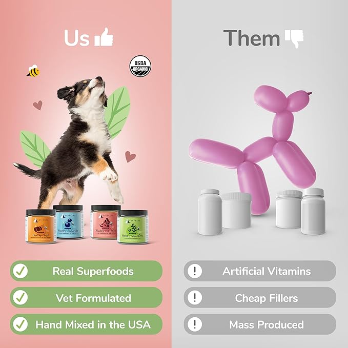 kin+kind Superfood Supplement Set for Dogs & Cats - Boost Immunity, Promotes Healthy Skin & Coat, Hip & Joint, Healthy Digestion - Made in USA - Superset (4 x 4 oz)
