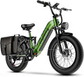 Electric Bike for Adults 1400W Peak, 48V 20AH(960WH) Removable Battery, 20"x4" Fat Tire Full Suspension 80 Miles Range Step-Thru 30+MPH Hunting Ebike, 7-Speed Dual Brakes Electric Bicycle