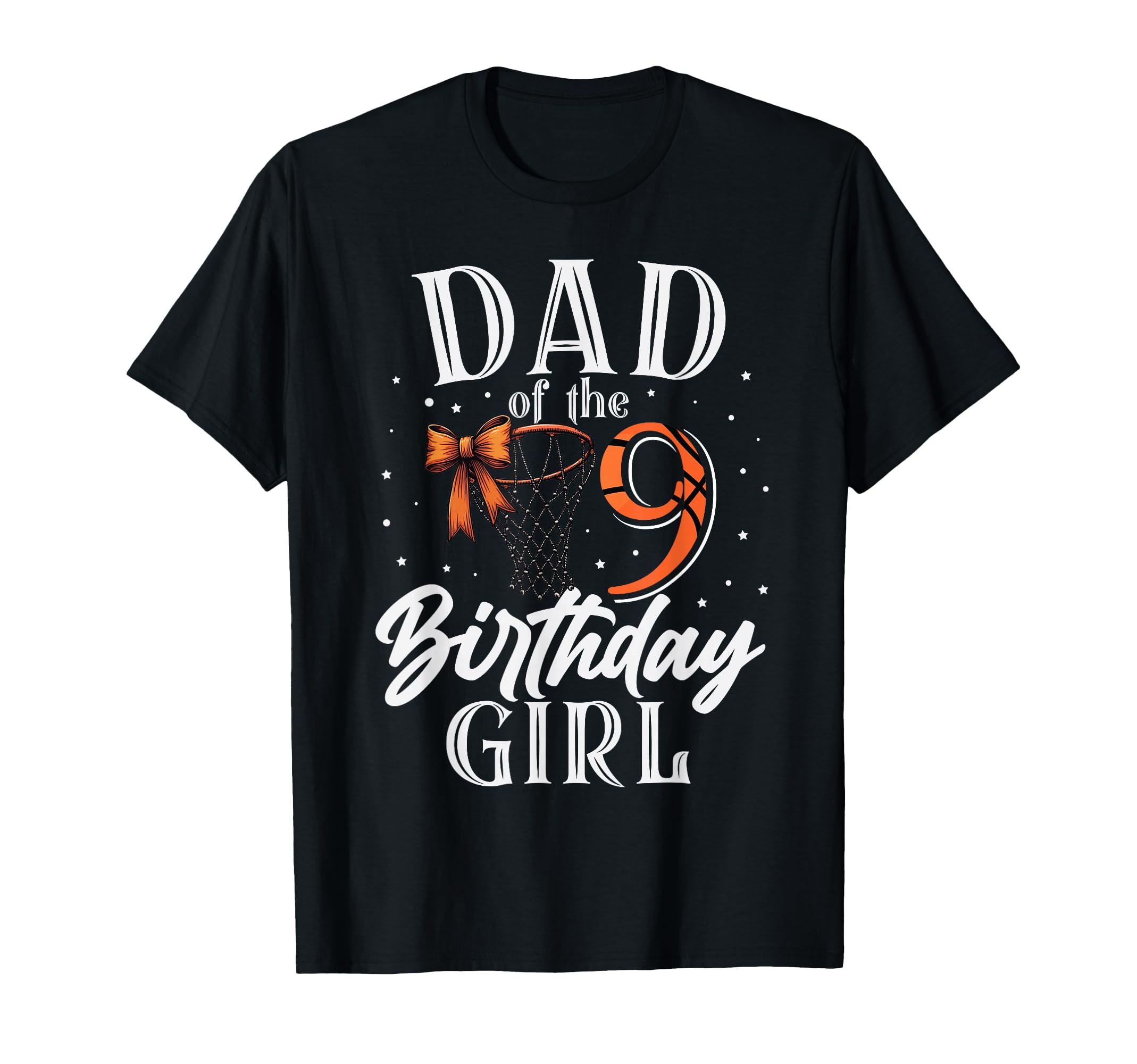 Dad Nine 9Th Birthday Basketball Bday T-Shirt - Custom Art Print Men Women