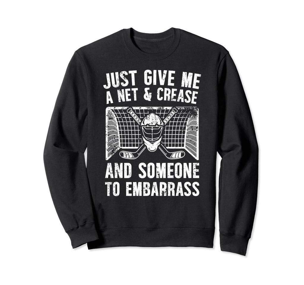 Net Crease Ice Hockey Goalkeeper Ice Sweatshirt - Custom Art Print Unisex