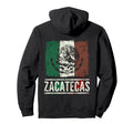 Zacatecas Mexico Distressed Flag Pride Hoodie - Novelty Apparel Men Women