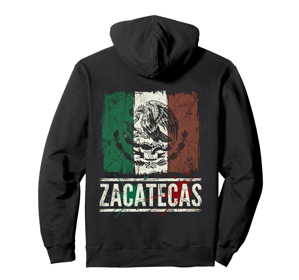 Zacatecas Mexico Distressed Flag Pride Hoodie - Minimalist Print Unisex
