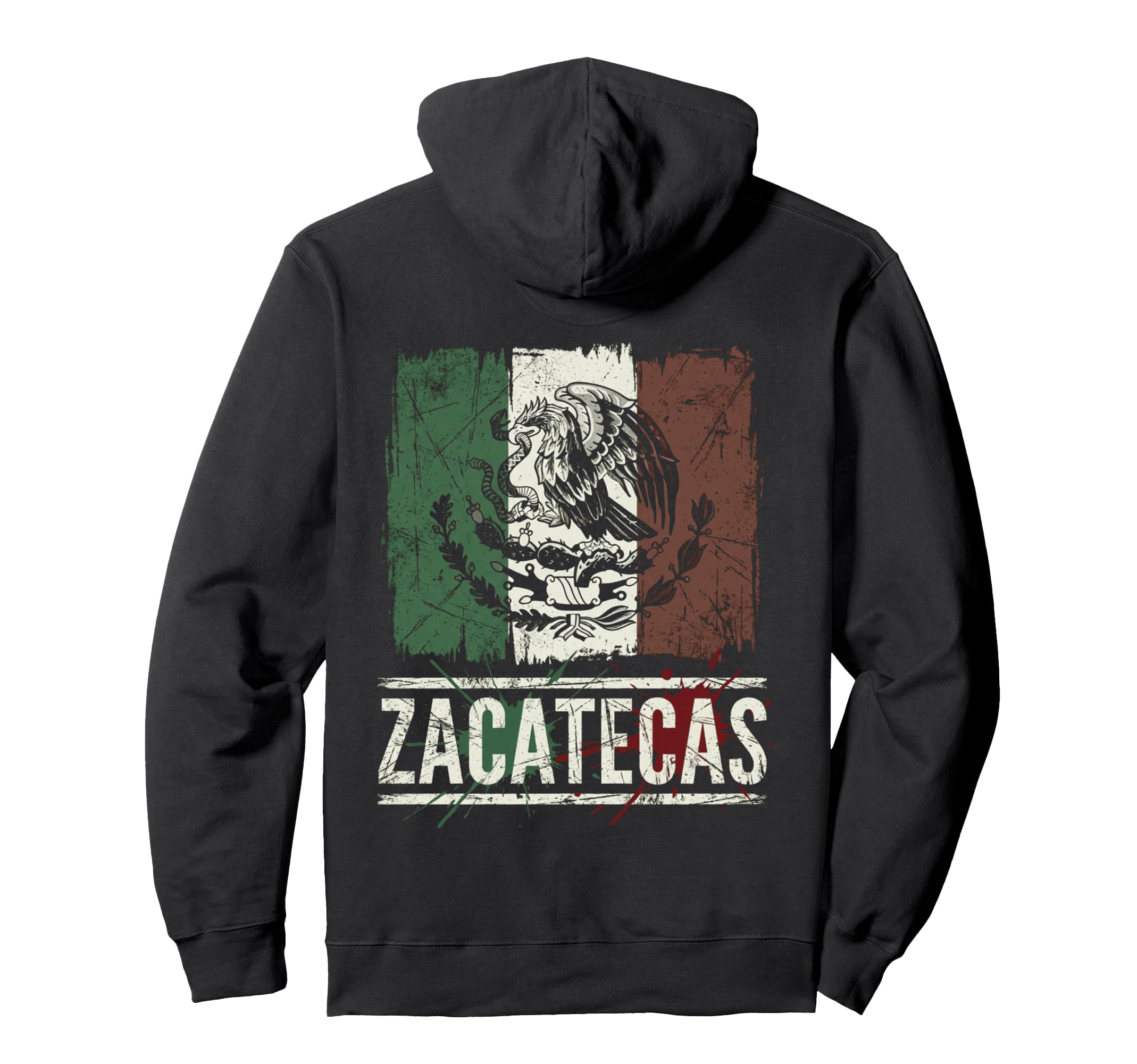 Zacatecas Mexico Distressed Flag Pride Hoodie - Minimalist Print Unisex