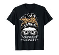 Soccer Assistant Coach Messy Bun T-Shirt - Casual Everyday Wear Unisex