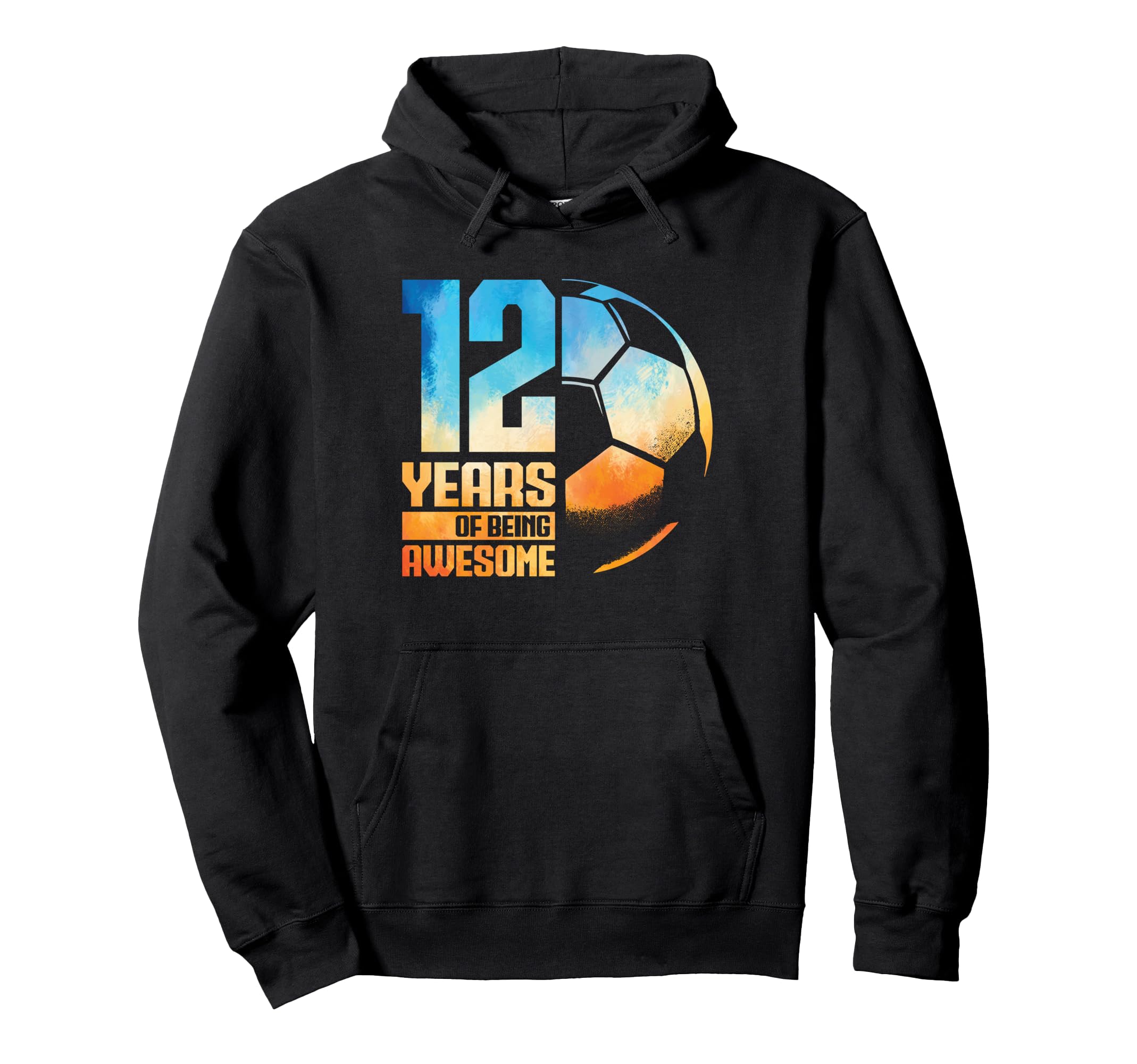 12Th Birthday Soccer Player Football 12 Hoodie - Unique Graphic for Adults