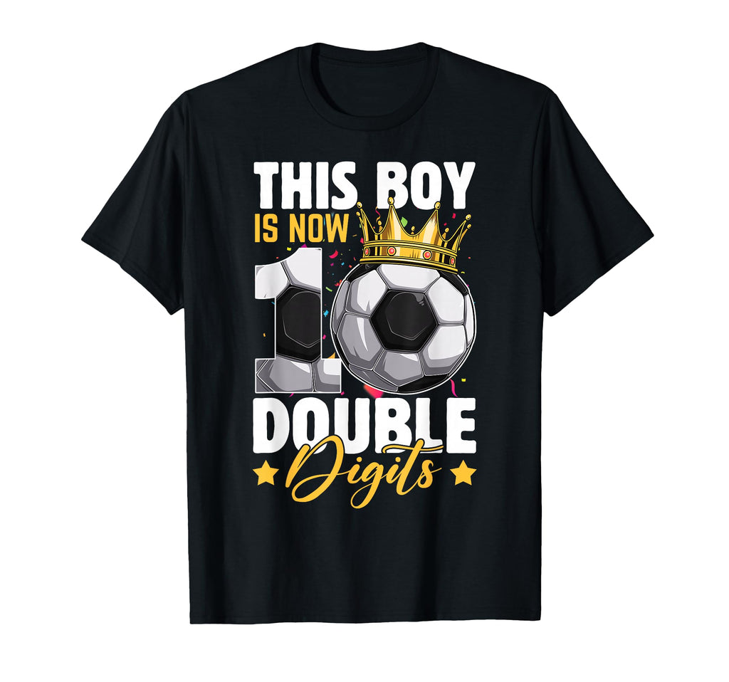 This Now 10 Double Digits Soccer 10 Years T-Shirt - Trendy Graphic Unisex