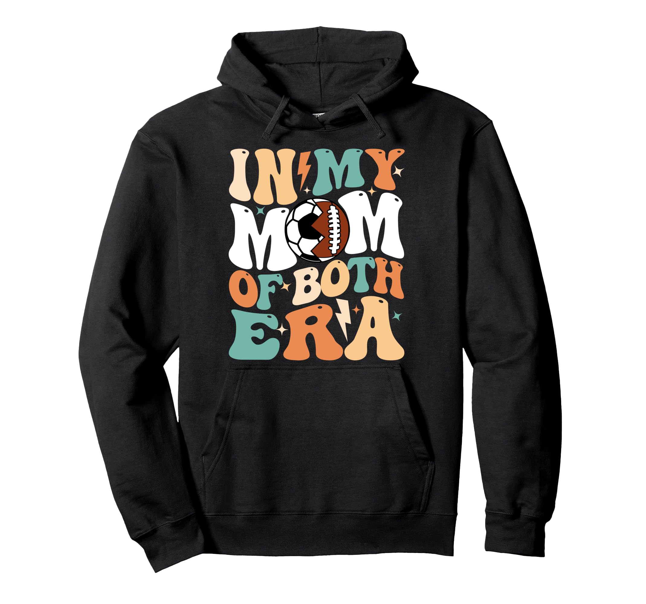 My Soccer Football Mom Era Funny Mom Hoodie - Fun Novelty Design Men Women