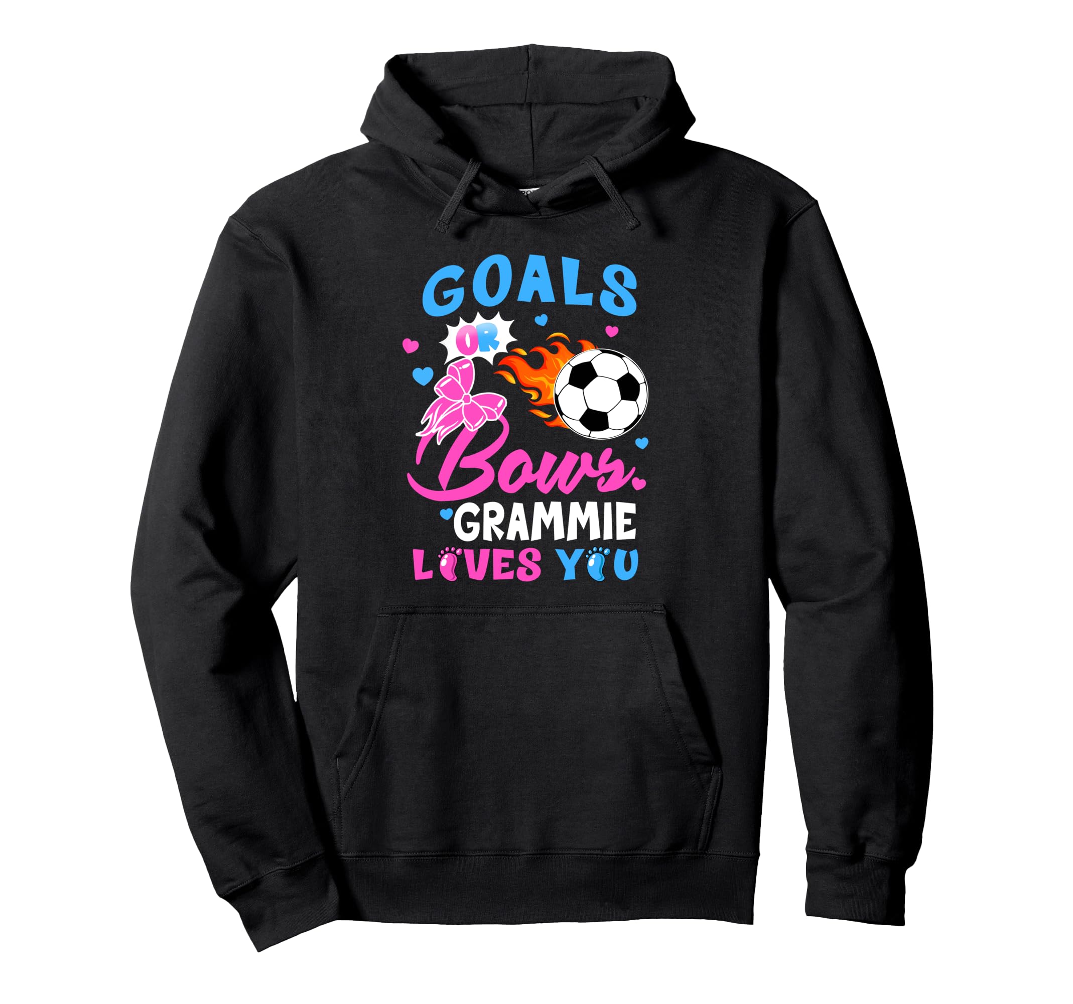 Gender Reveal Goals Or Bows Grammie Loves Hoodie - Minimalist Print Unisex