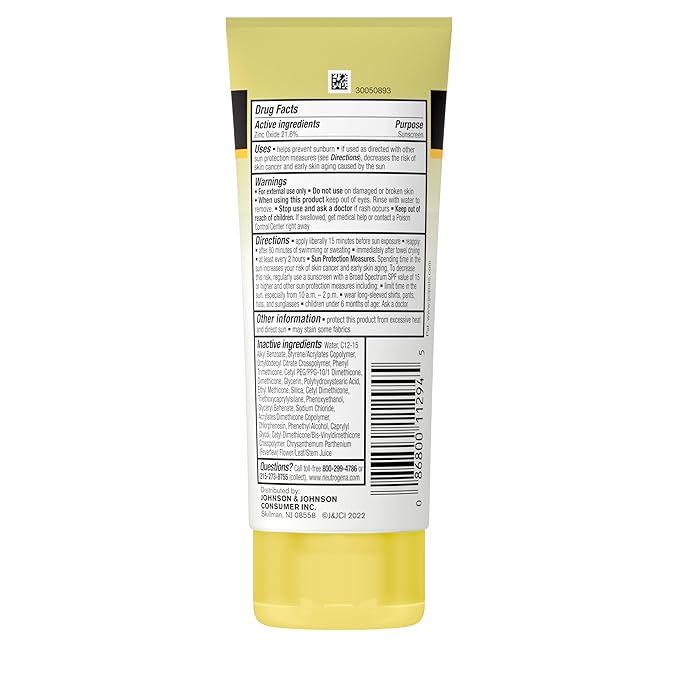 Neutrogena Sheer Zinc Oxide Kids Mineral Sunscreen Lotion, Broad Spectrum SPF 50+ with UVA/UVB Protection, Water-Resistant for 80 Minutes, Paraben-, Dye-, Fragrance- & Tear Free, 3 fl. oz